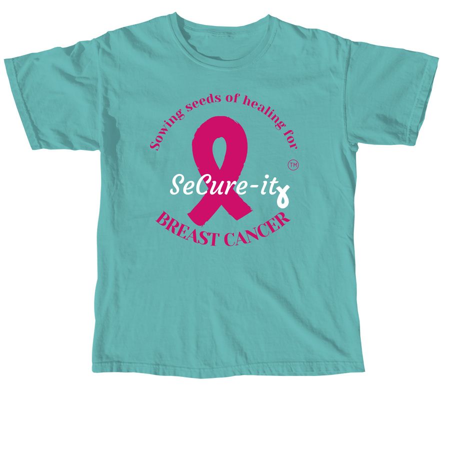 seafoam green breast cancer research comfort tee