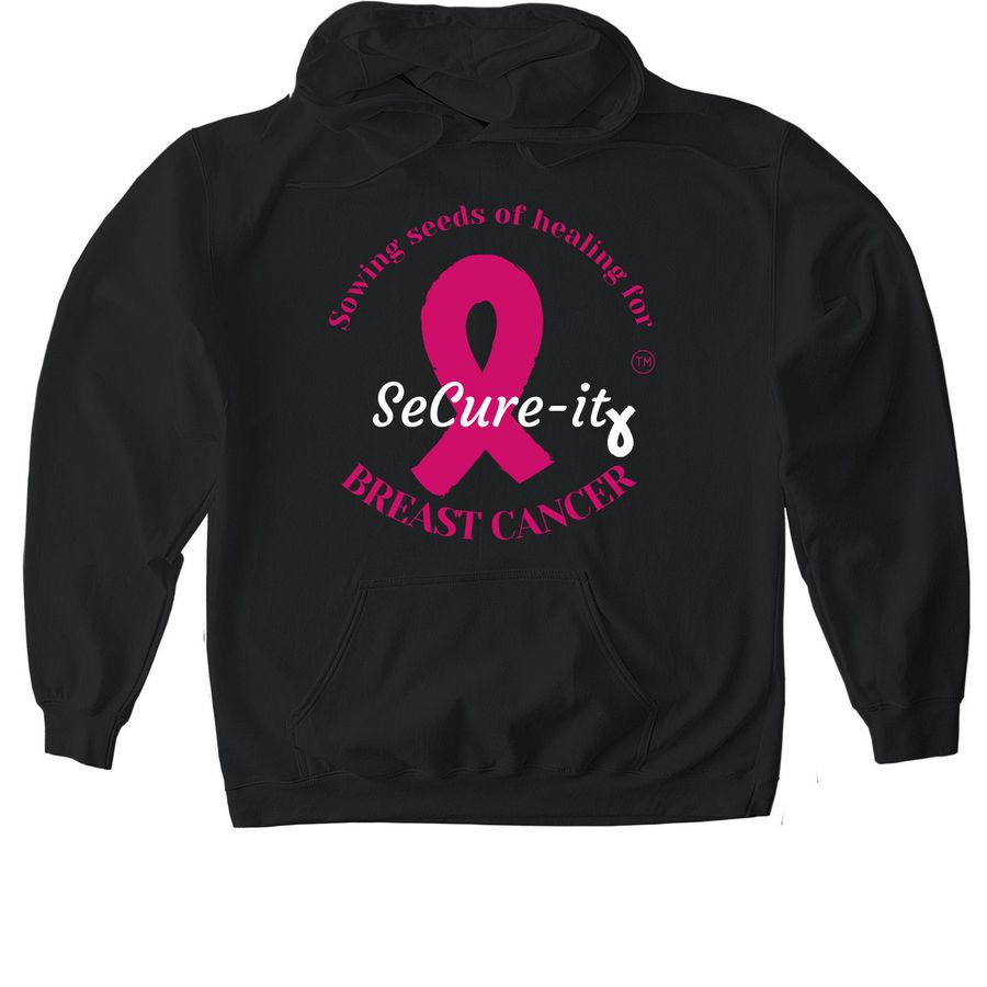 black breast cancer research hoodie