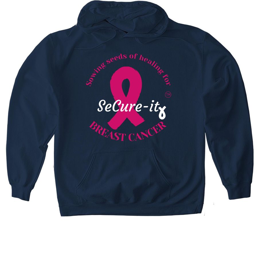 navy breast cancer research hoodie