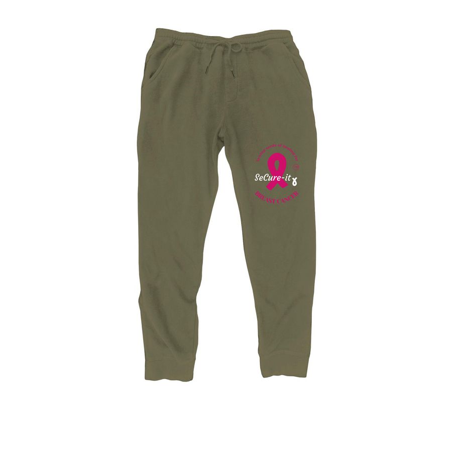 army green breast cancer research jogger pants