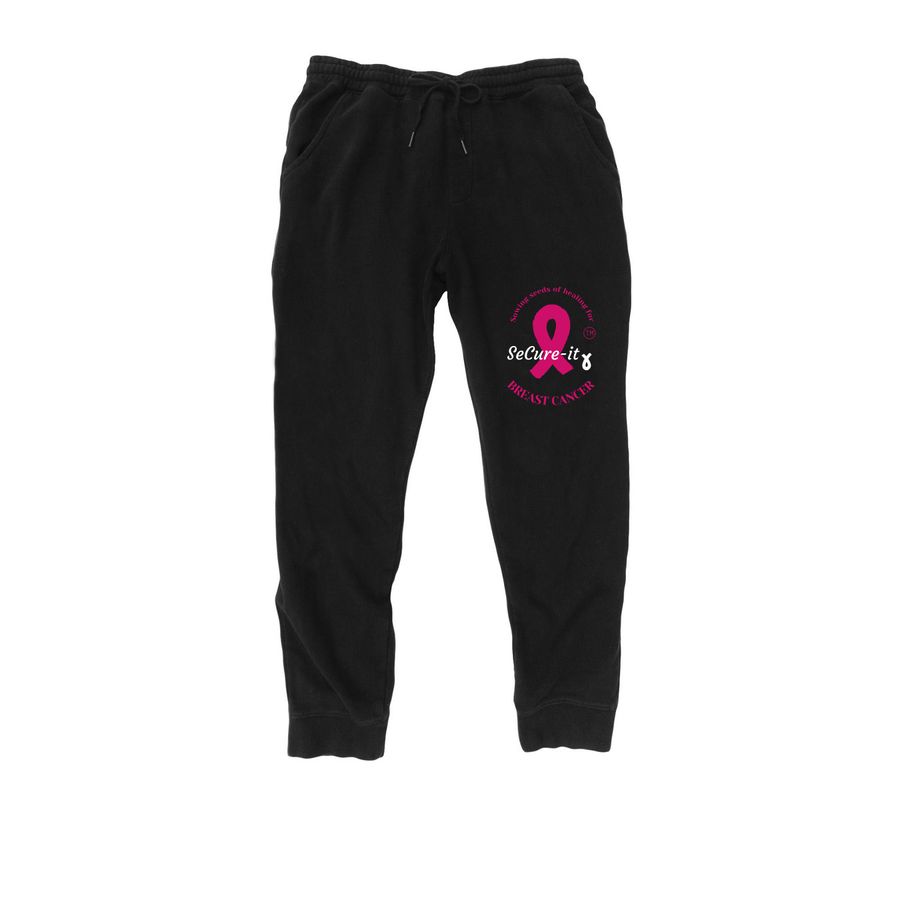 black breast cancer research jogger pants