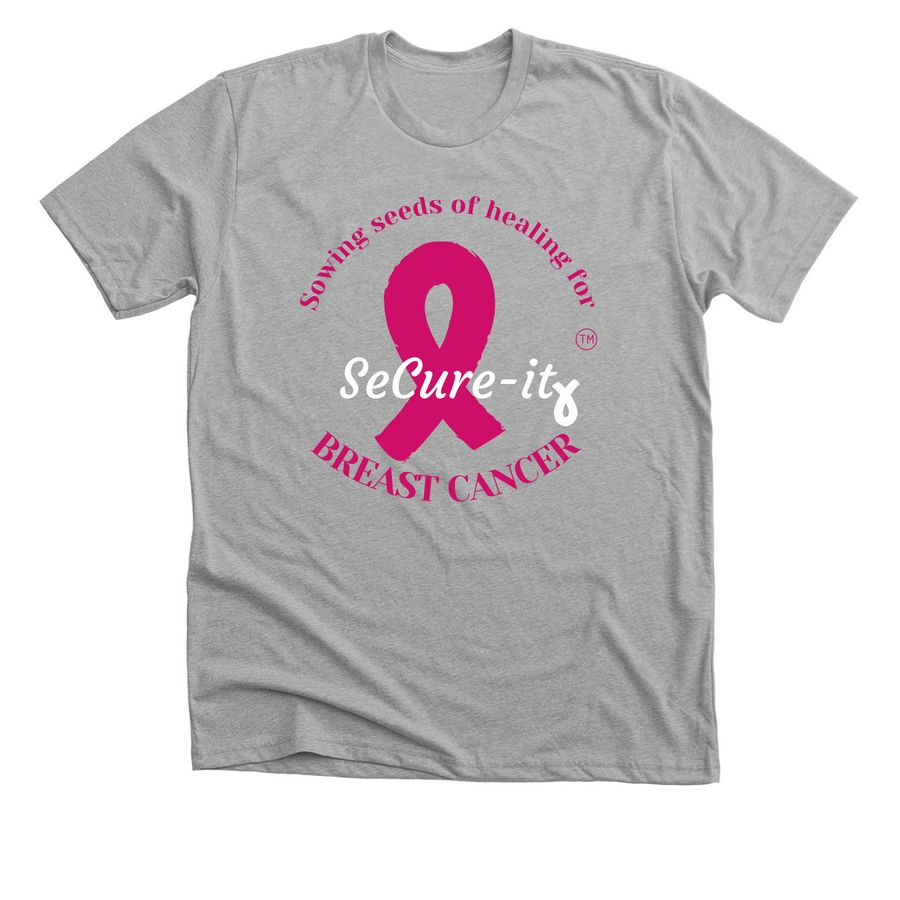 heather gray breast cancer research premium tee-shirt
