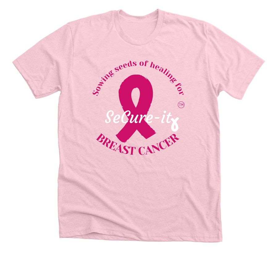 pink breast cancer research premium tee-shirt