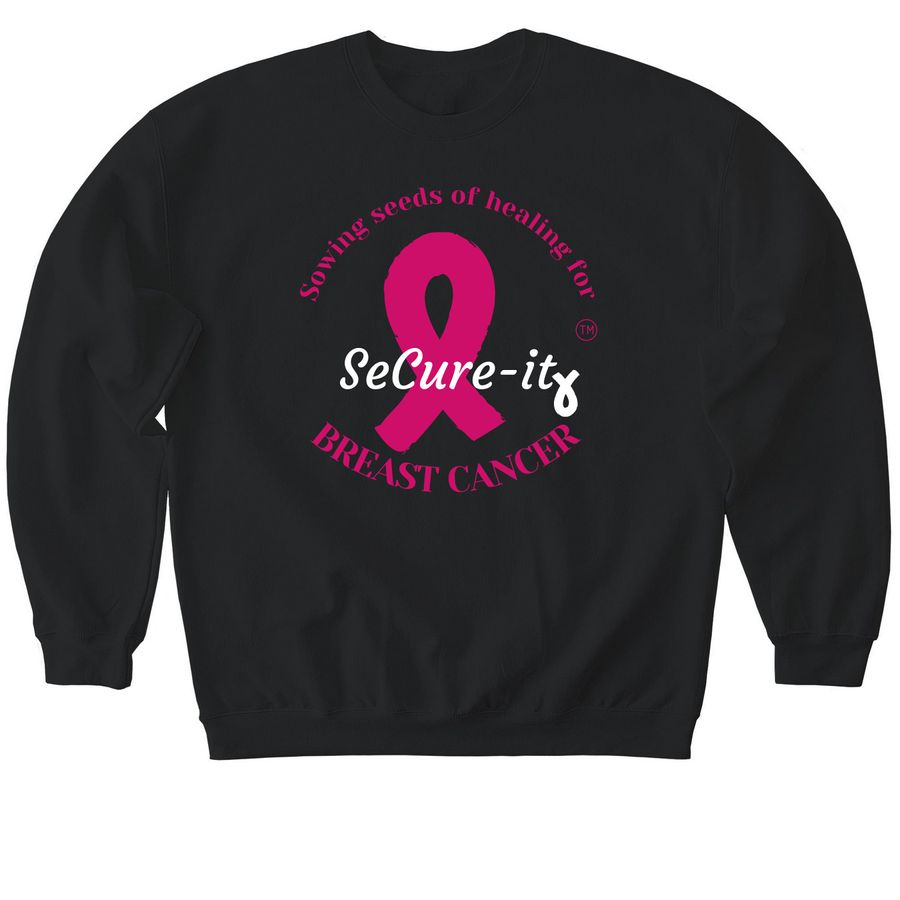 black breast cancer research sweatshirt