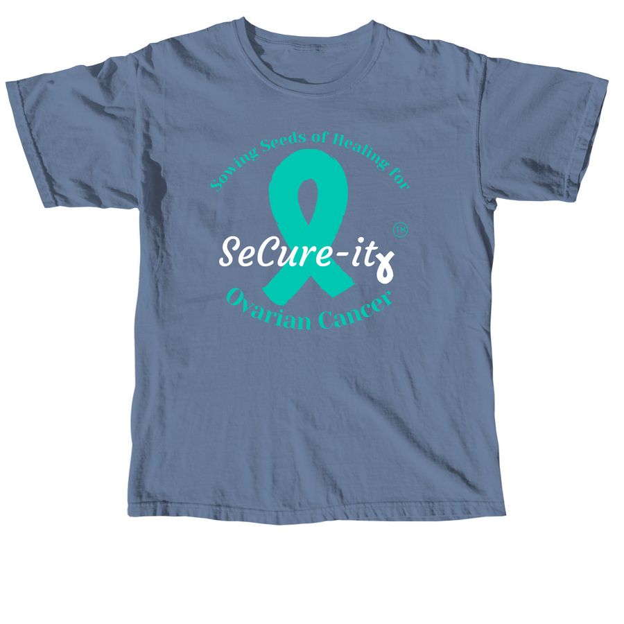 denim blue ovarian cancer research comfort tee