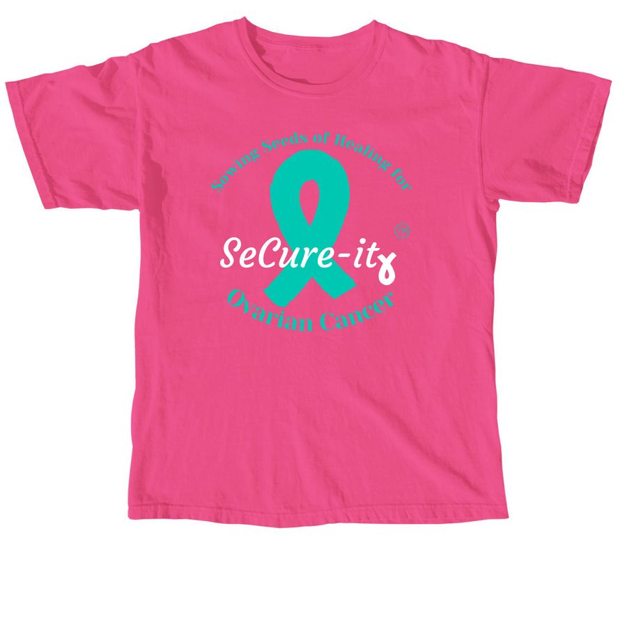 neon pink ovarian cancer research comfort tee
