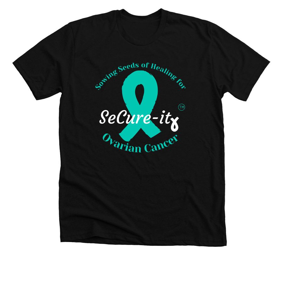 black ovarian cancer research tee-shirt